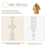 24ct Pure Gold - Puffy Winter Coat Charm