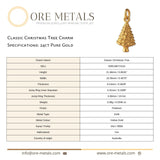24ct Pure Gold - Classic Christmas Tree Charm
