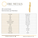 24ct Pure Gold - AFL player Charm