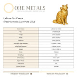 24ct Pure Gold - LaPerm Cat Charm