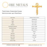 24ct Pure Gold - Traditional Corkscrew Charm