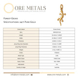 24ct Pure Gold - Forest Gecko Charm