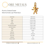 24ct Pure Gold - Playful Cherub Charm