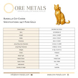 24ct Pure Gold - Burmilla Cat Charm