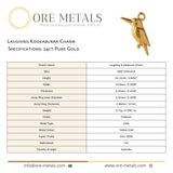 24ct Pure Gold - Laughing Kookaburra Charm