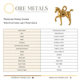 24ct Pure Gold - Prancing Horse Charm