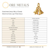24ct Pure Gold - Christmas Jingle Bells Charm