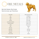 24ct Pure Gold - Brittany Spaniel Dog Charm