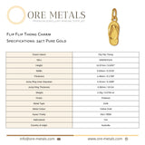 24ct Pure Gold - Flip Flip Thong Charm