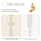 24ct Pure Gold - Ankle Strap Heels Charm