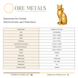 24ct Pure Gold - Singapura Cat Charm