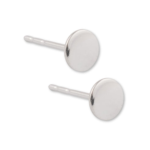 925 Sterling Silver - Flat Disc Earring Posts