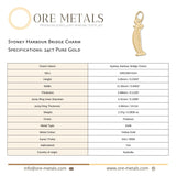 24ct Pure Gold - Sydney Harbour Bridge Charm