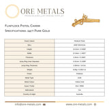 24ct Pure Gold - Flintlock Pistol Charm