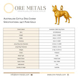 24ct Pure Gold - Australian Cattle Dog Charm