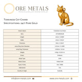 24ct Pure Gold - Tonkinese Cat Charm
