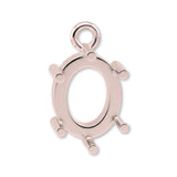 18ct Rose Gold - Oval Prong Setting