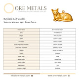 24ct Pure Gold - Burmese Cat Charm