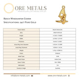 24ct Pure Gold - Beach Windsurfer Charm