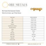 24ct Pure Gold - Battered Skateboard Charm