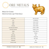 24ct Pure Gold - Manx Cat Charm