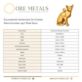 24ct Pure Gold - Colourpoint Shorthair Cat Charm