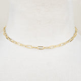 9ct Yellow Gold - Industrial Paperclip - Necklace Chain