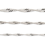 925 Sterling Silver - Singapore Twist - Chain Extender