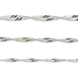 925 Sterling Silver - Singapore Twist - Chain Extender