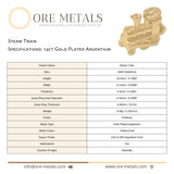 14ct Gold Plated - Steam Train Charm