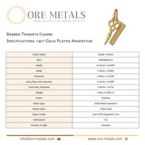 14ct Gold Plated - Barber Trinkets Charm