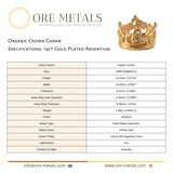 14ct Gold Plated - Organic Crown Charm