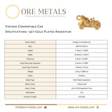 14ct Gold Plated - Vintage Convertible Car Charm