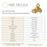 14ct Gold Plated - Mini VW Car Charm
