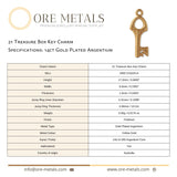 14ct Gold Plated - Openwork 21 House Key Charm