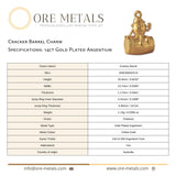 14ct Gold Plated - Cracker Barrel Charm