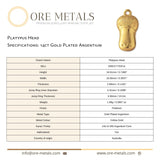 14ct Gold Plated - Platypus Head Charm