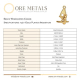 14ct Gold Plated - Beach Windsurfer Charm