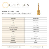 14ct Gold Plated - Minimalist Guitar Charm
