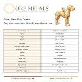 14ct Gold Plated - Great Dane Dog Charm