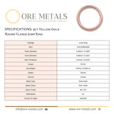 9ct Rose Gold - Round Closed Jump Rings