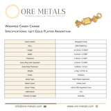 14ct Gold Plated - Wrapped Candy Charm