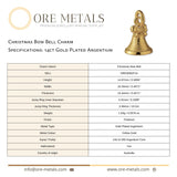 14ct Gold Plated - Christmas Bow Bell Charm