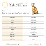 14ct Gold Plated - Ocicat Cat Charm