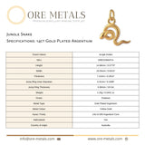 14ct Gold Plated - Jungle Snake Charm