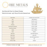 14ct Gold Plated - Australian Coat of Arms Charm