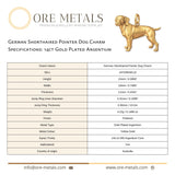 14ct Gold Plated - German Shorthaired Pointer Dog Charm