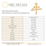 14ct Gold Plated - Ox Chinese Zodiac Charm