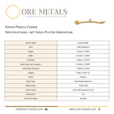 14ct Gold Plated - Kayak Paddle Charm