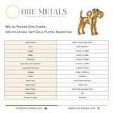 14ct Gold Plated - Welsh Terrier Dog Charm